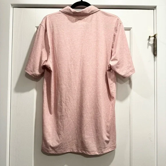 LinkSoul Delray Golf Polo pink performance shirt Medium preppy athletic spring - Picture 4 of 11